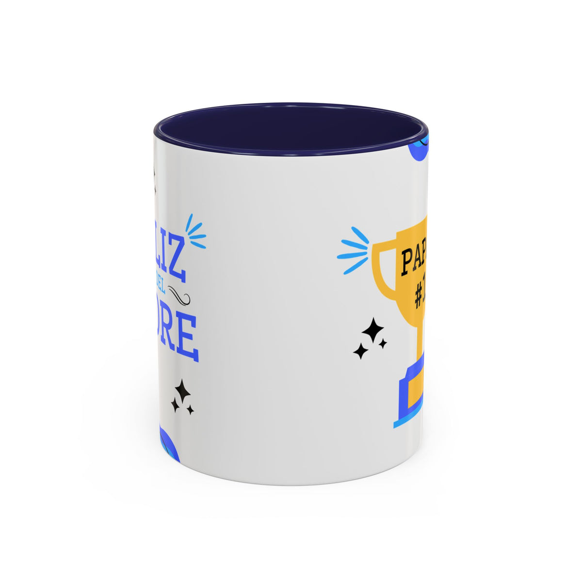 Taza “Feliz Día Papá” | Taza de Café con Interior de Color 11 oz y 15 oz