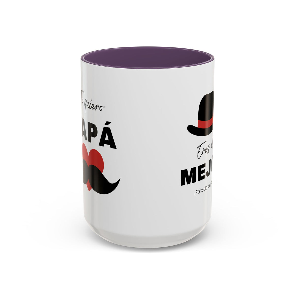 Taza “Feliz Día Papá” | Taza de Café de Cerámica 11 oz y 15 oz con Interior de Color