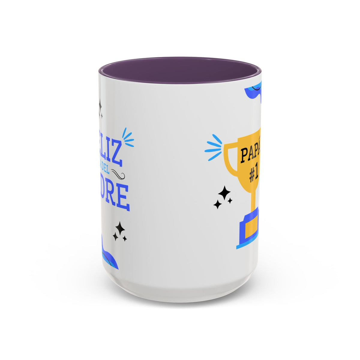 Taza “Feliz Día Papá” | Taza de Café con Interior de Color 11 oz y 15 oz