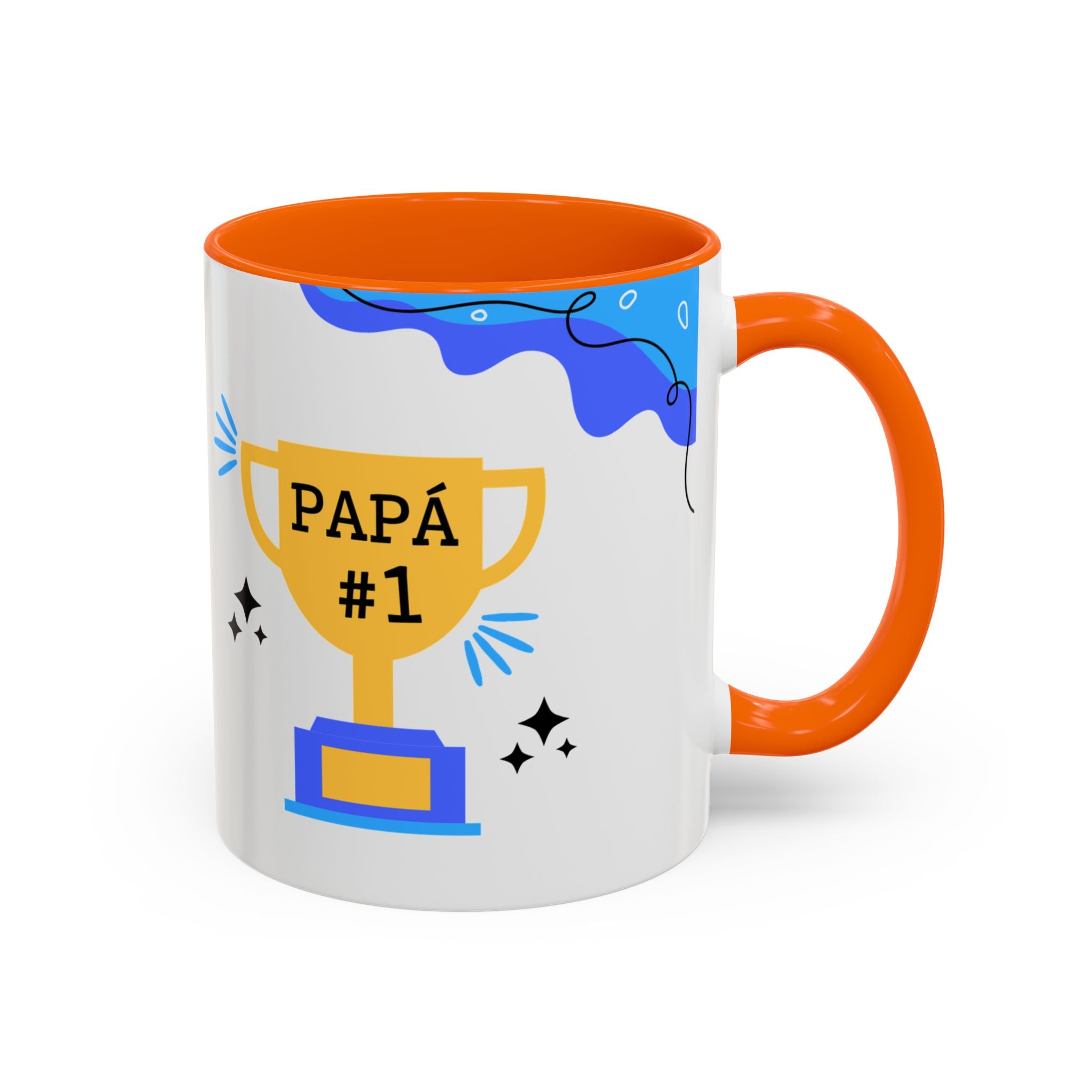 Taza “Feliz Día Papá” | Taza de Café con Interior de Color 11 oz y 15 oz