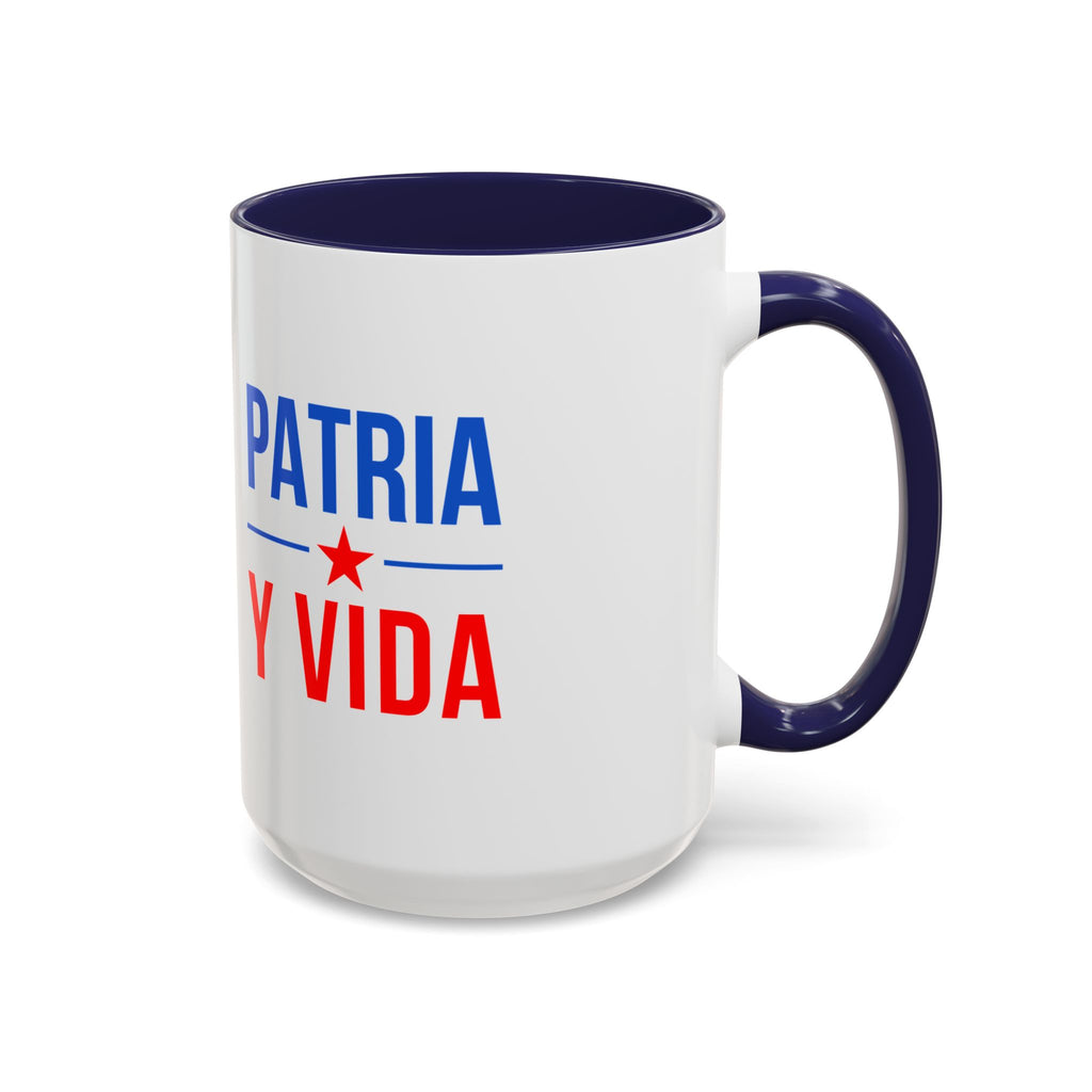 Taza “Patria y Vida” | Taza de Café con Interior de Color 11 oz y 15 oz