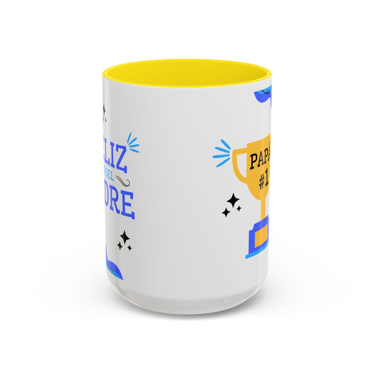 Taza “Feliz Día Papá” | Taza de Café con Interior de Color 11 oz y 15 oz