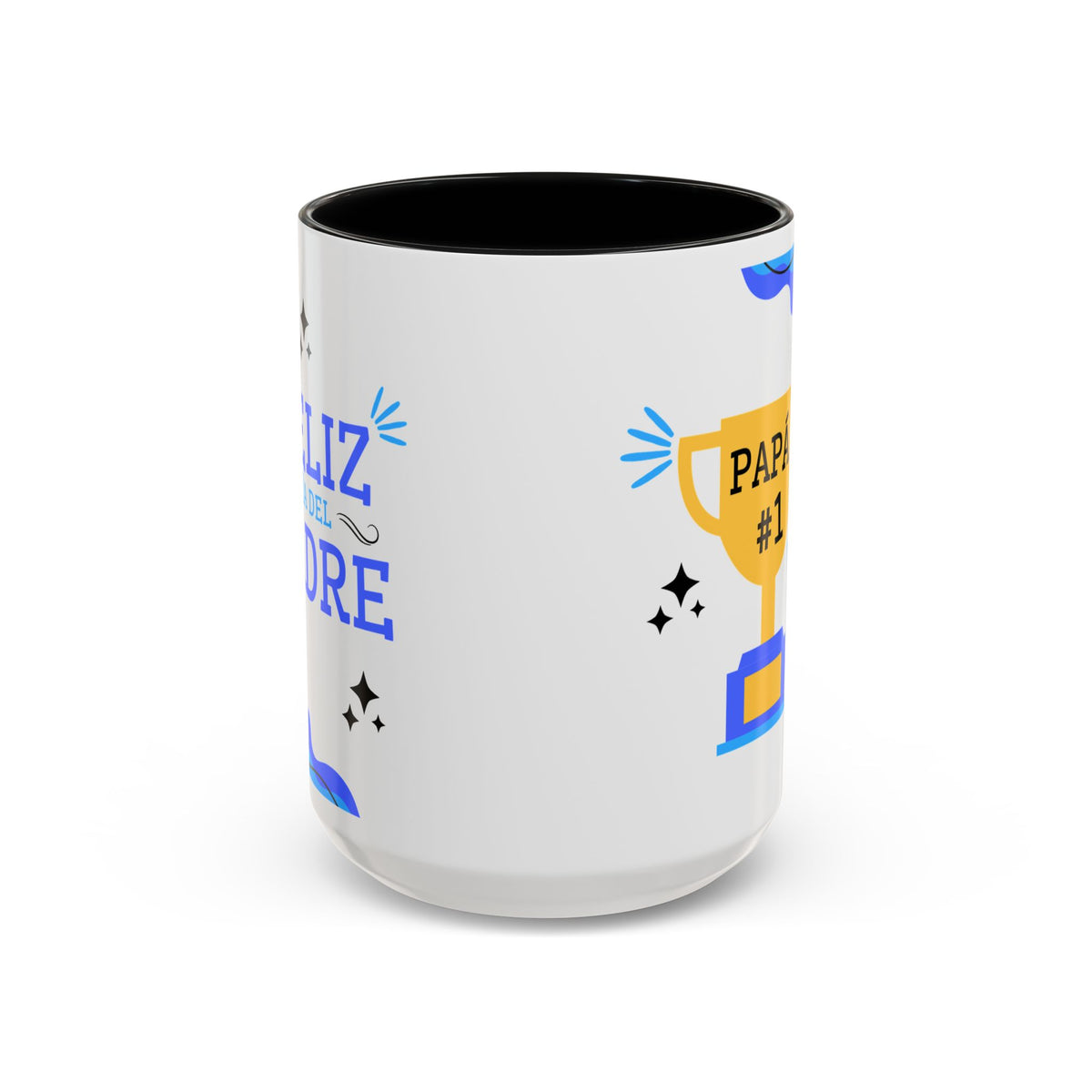 Taza “Feliz Día Papá” | Taza de Café con Interior de Color 11 oz y 15 oz