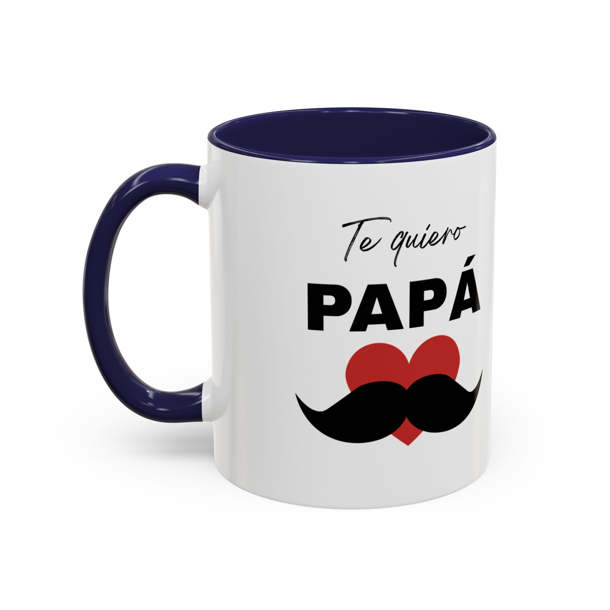 Taza “Feliz Día Papá” | Taza de Café de Cerámica 11 oz y 15 oz con Interior de Color
