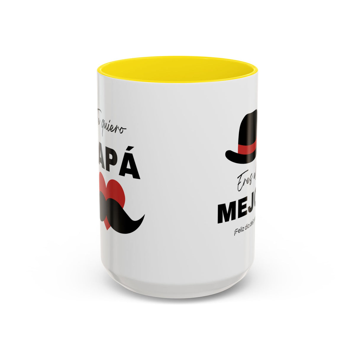 Taza “Feliz Día Papá” | Taza de Café de Cerámica 11 oz y 15 oz con Interior de Color