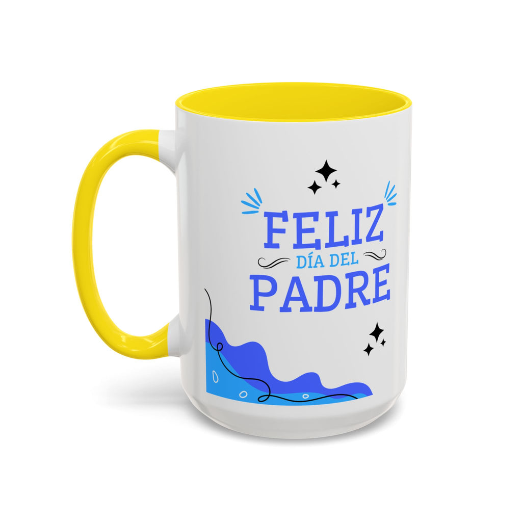 Taza “Feliz Día Papá” | Taza de Café con Interior de Color 11 oz y 15 oz