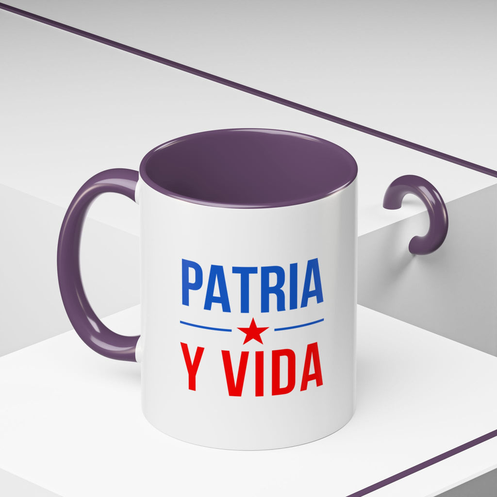 Taza “Patria y Vida” | Taza de Café con Interior de Color 11 oz y 15 oz