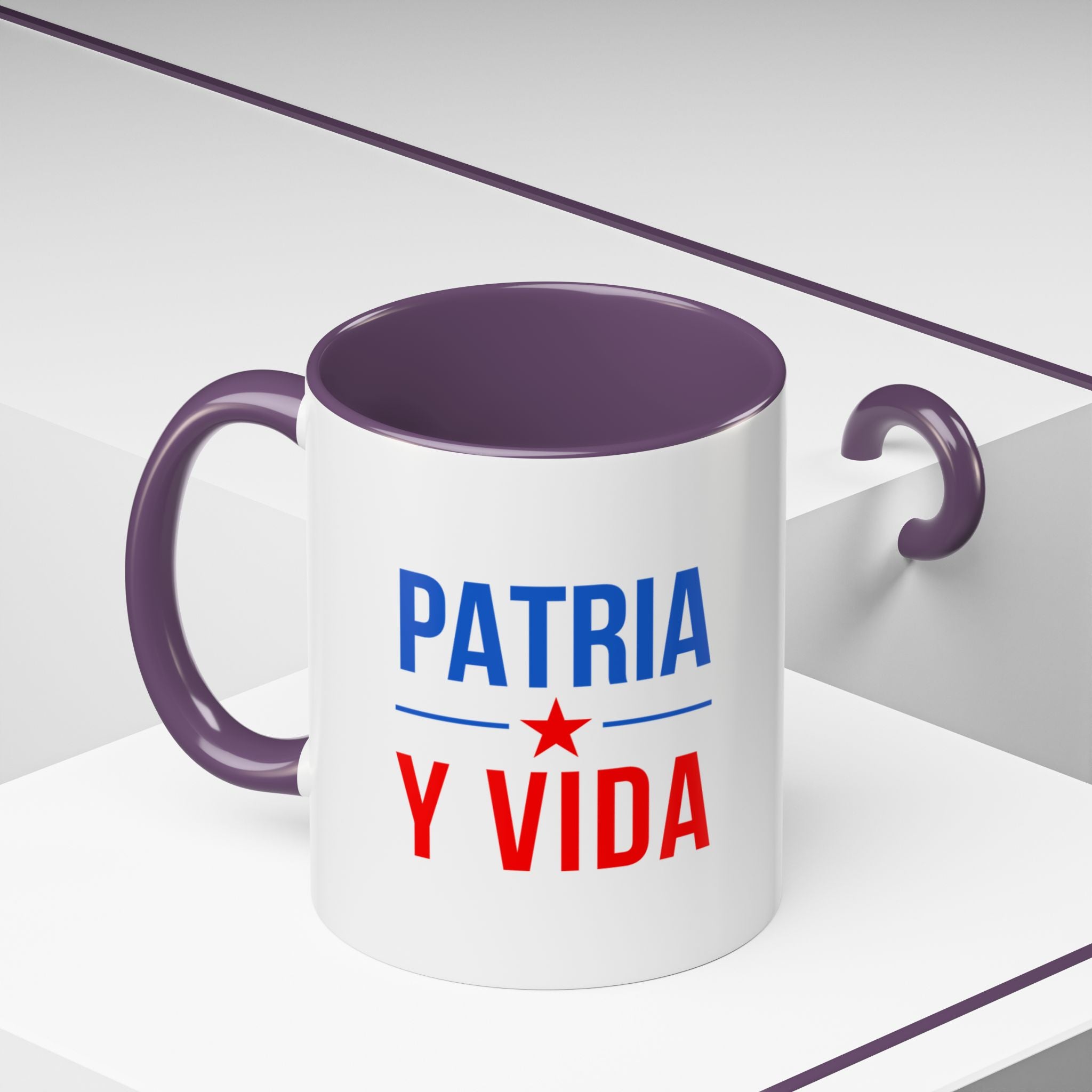Taza “Patria y Vida” | Taza de Café con Interior de Color 11 oz y 15 oz