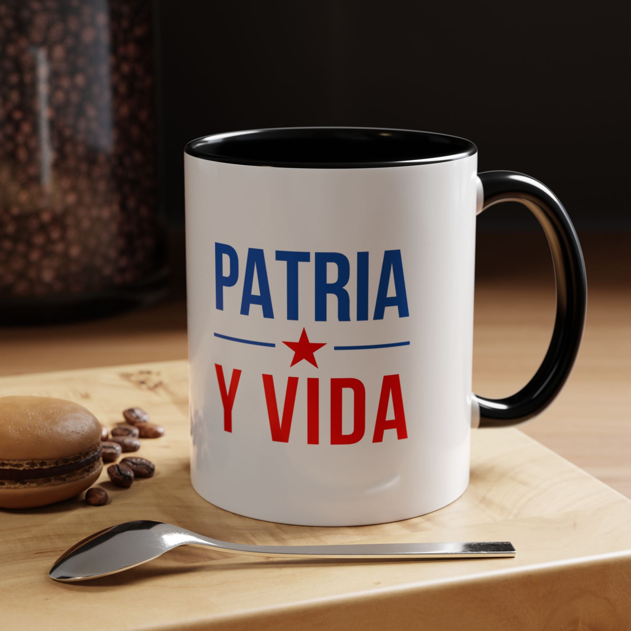 Taza “Patria y Vida” | Taza de Café con Interior de Color 11 oz y 15 oz