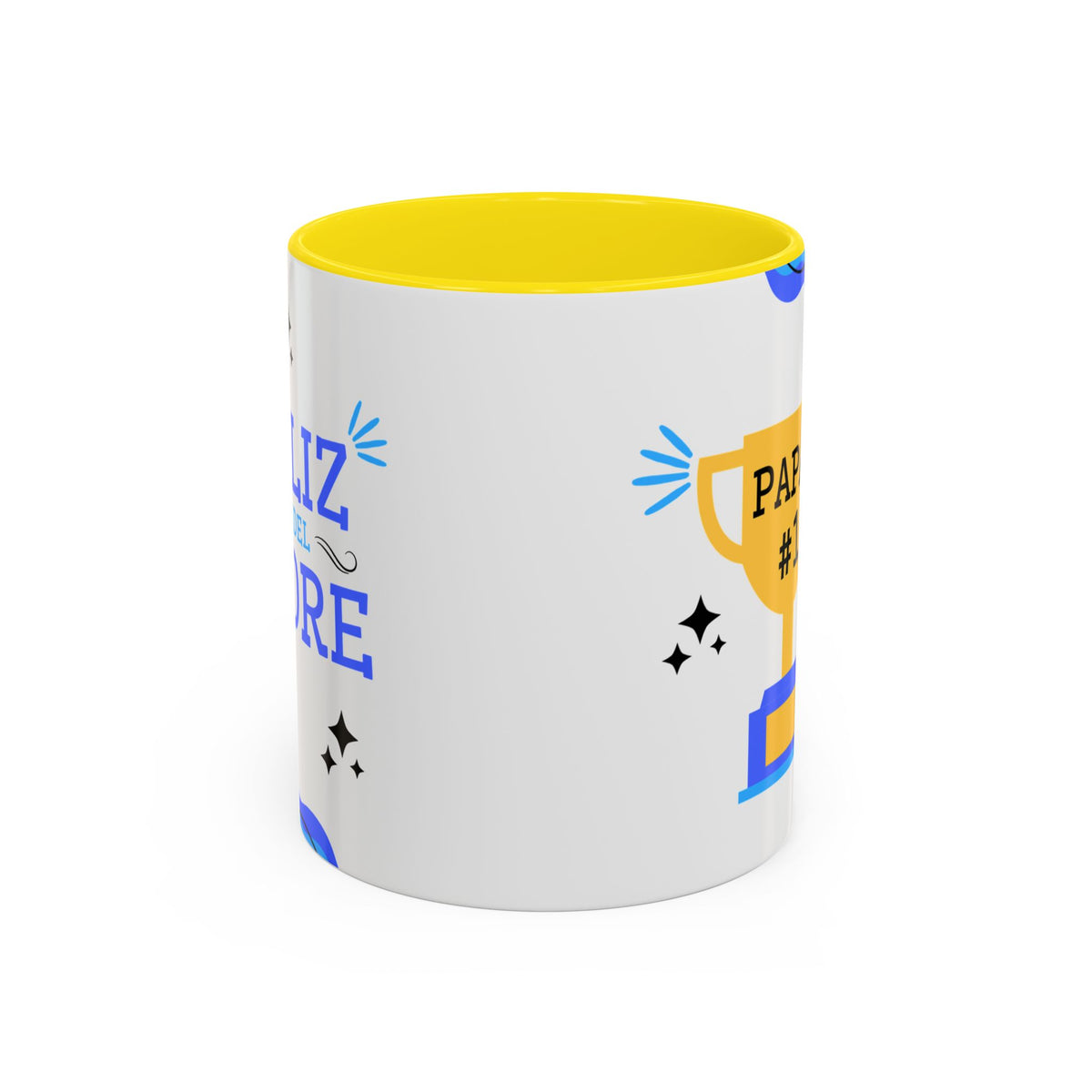 Taza “Feliz Día Papá” | Taza de Café con Interior de Color 11 oz y 15 oz