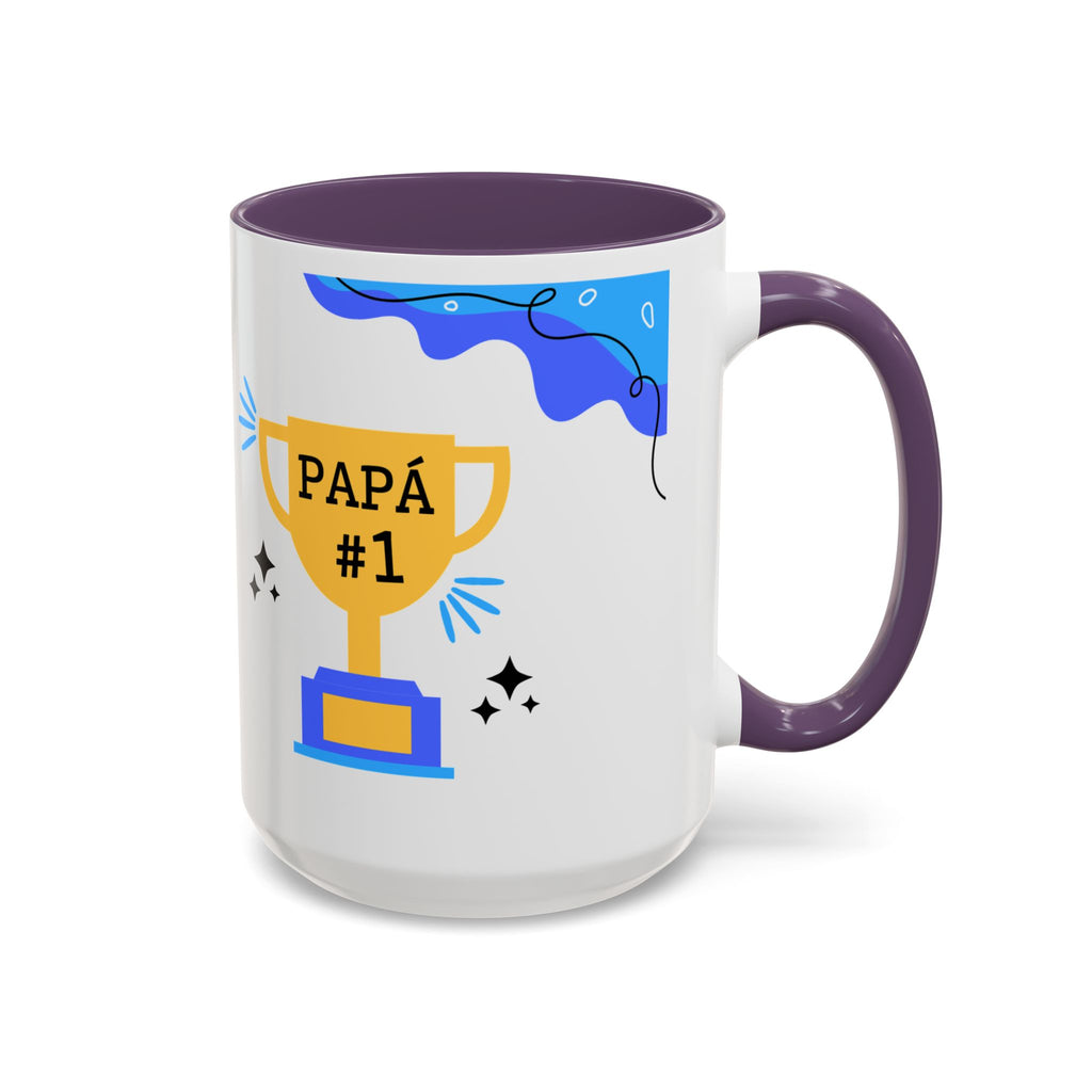 Taza “Feliz Día Papá” | Taza de Café con Interior de Color 11 oz y 15 oz