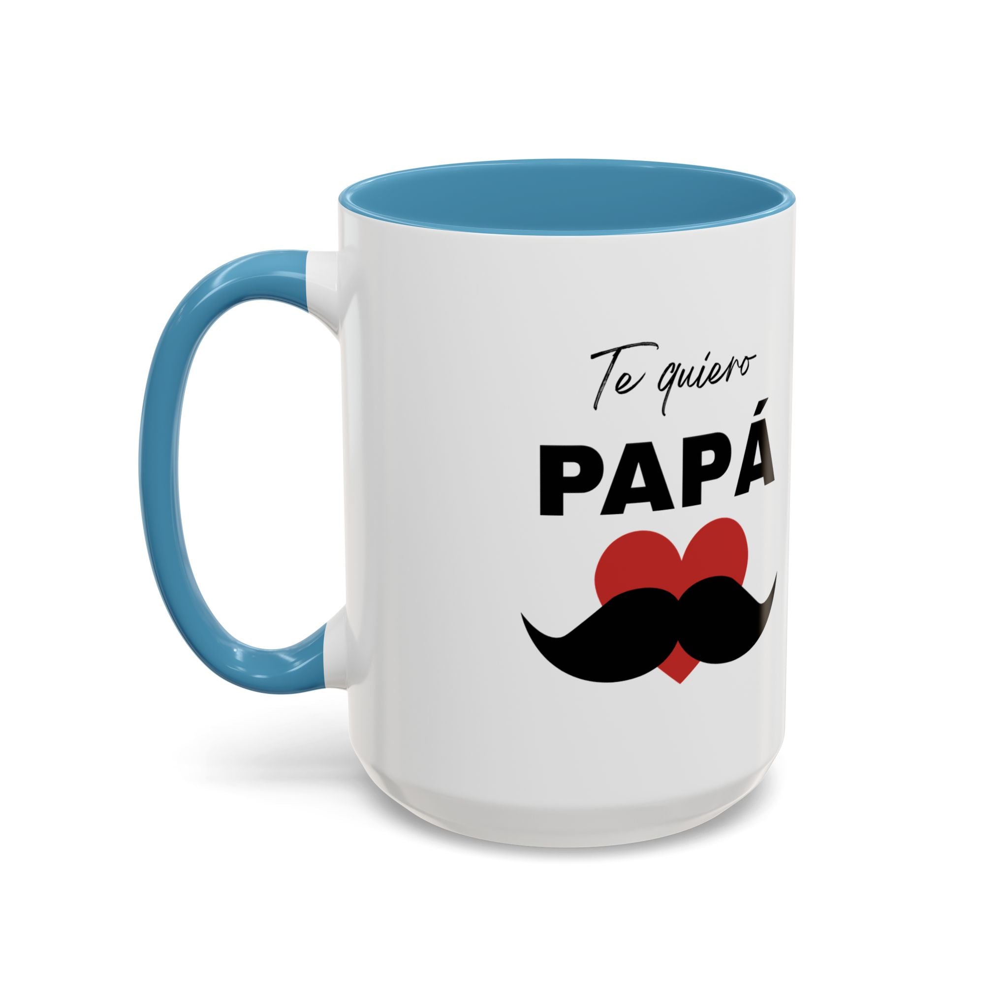Taza “Feliz Día Papá” | Taza de Café de Cerámica 11 oz y 15 oz con Interior de Color