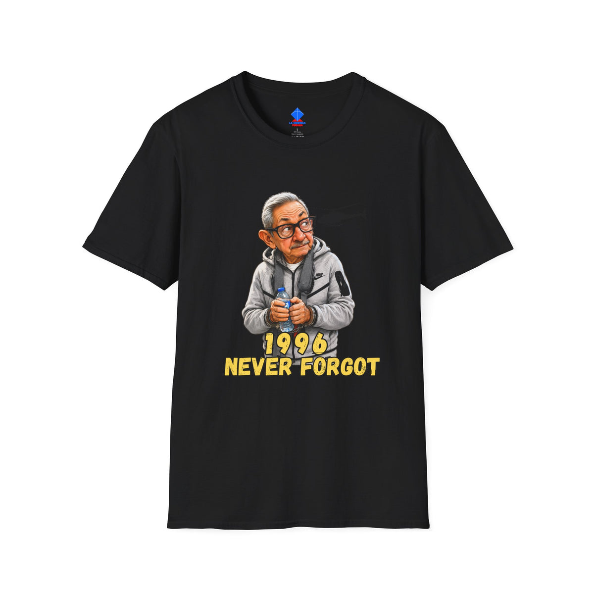 Camiseta “1996 Never Forgot” — Caricatura de Raúl Castro Edición Miami