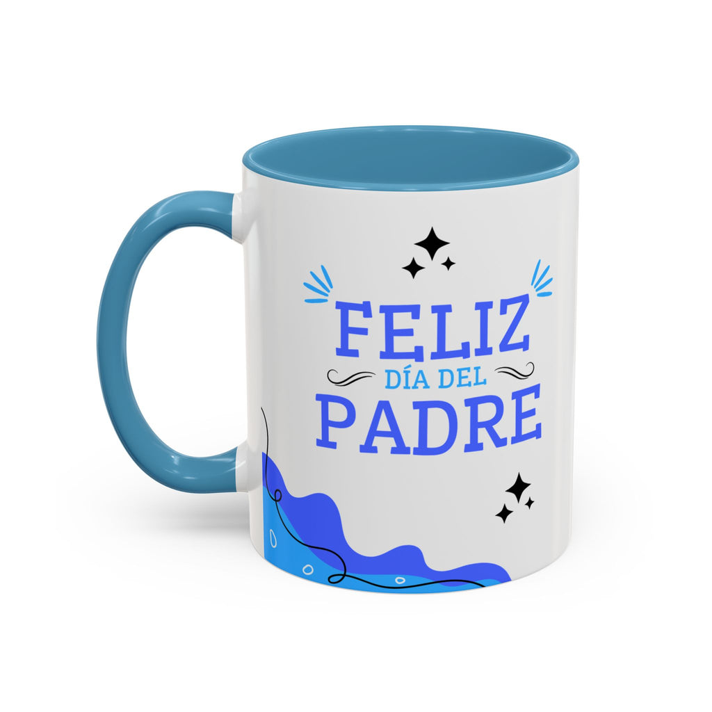 Taza “Feliz Día Papá” | Taza de Café con Interior de Color 11 oz y 15 oz