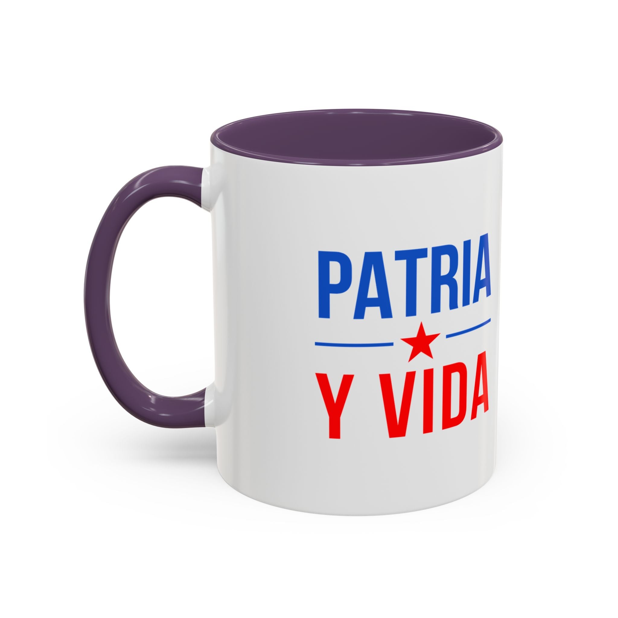 Taza “Patria y Vida” | Taza de Café con Interior de Color 11 oz y 15 oz