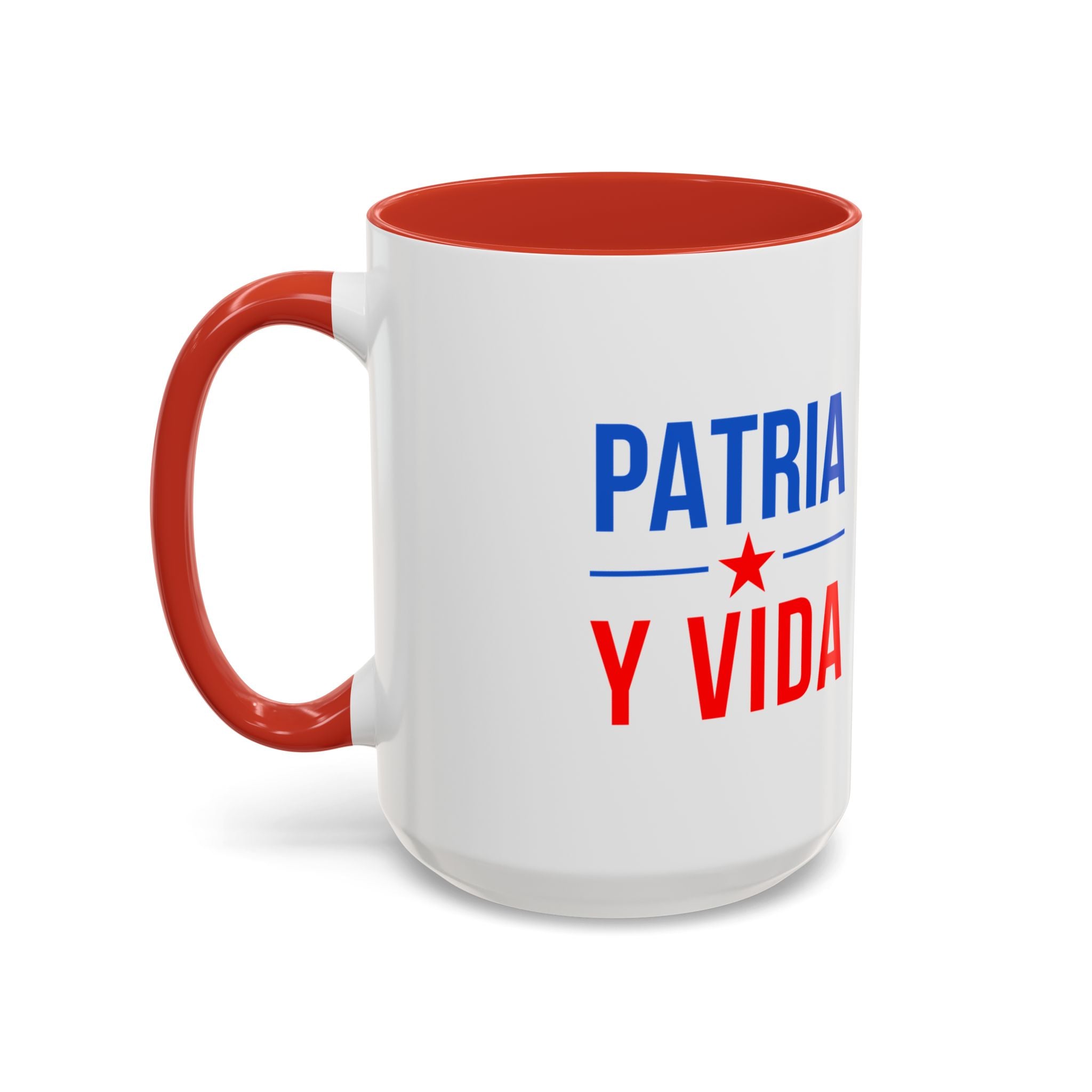 Taza “Patria y Vida” | Taza de Café con Interior de Color 11 oz y 15 oz