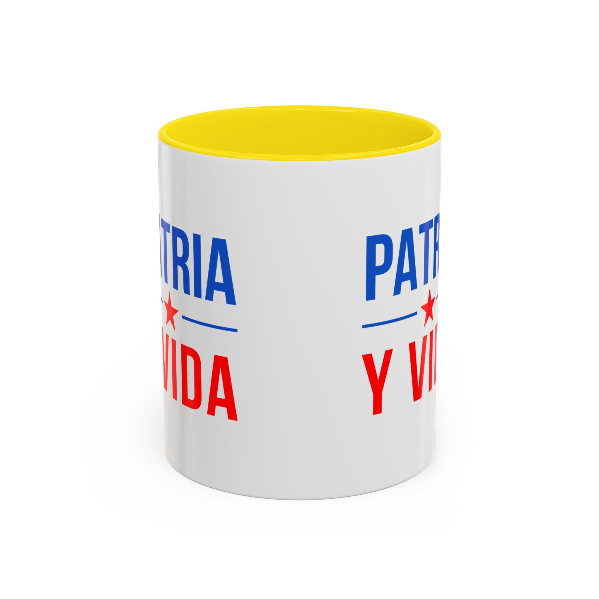 Taza “Patria y Vida” | Taza de Café con Interior de Color 11 oz y 15 oz