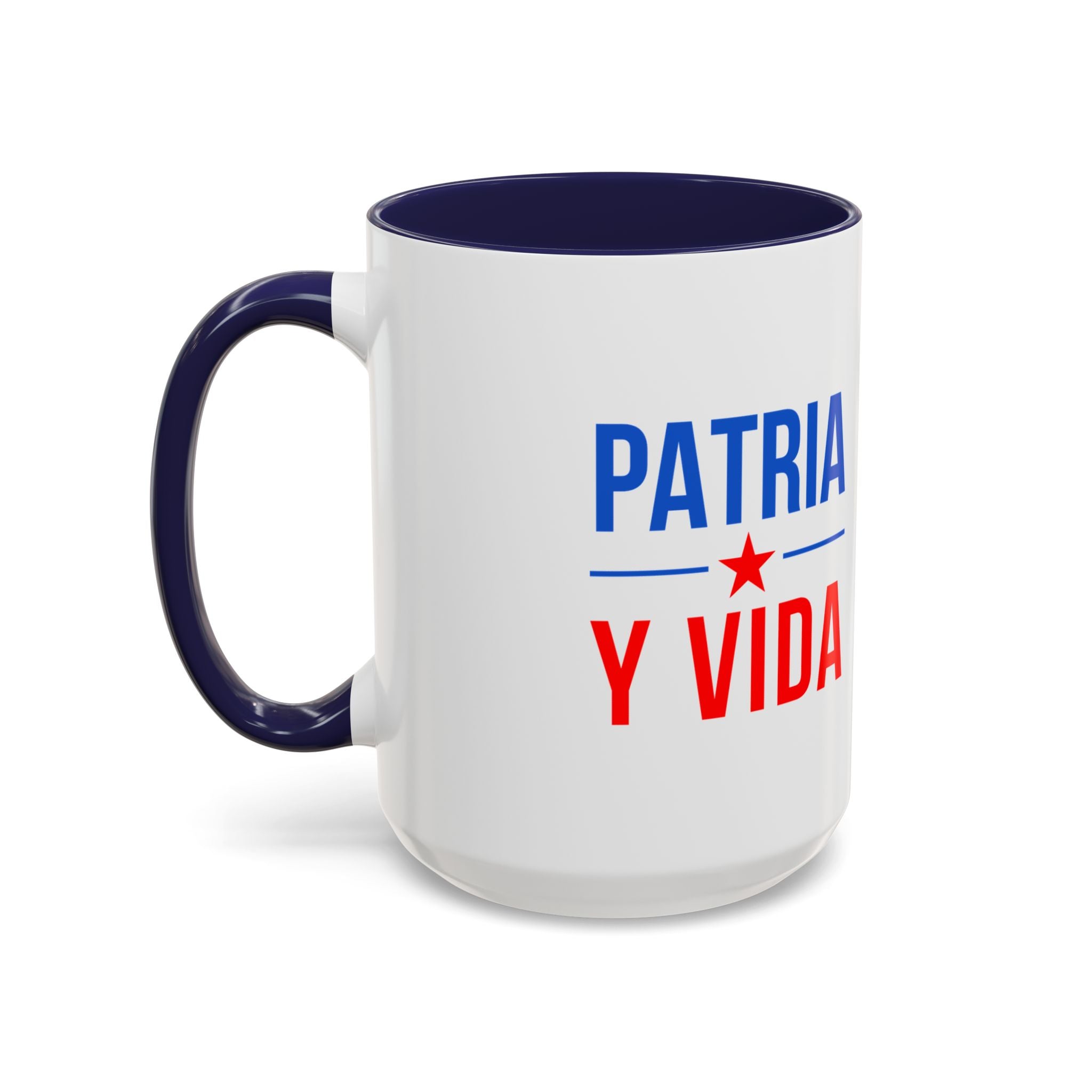 Taza “Patria y Vida” | Taza de Café con Interior de Color 11 oz y 15 oz