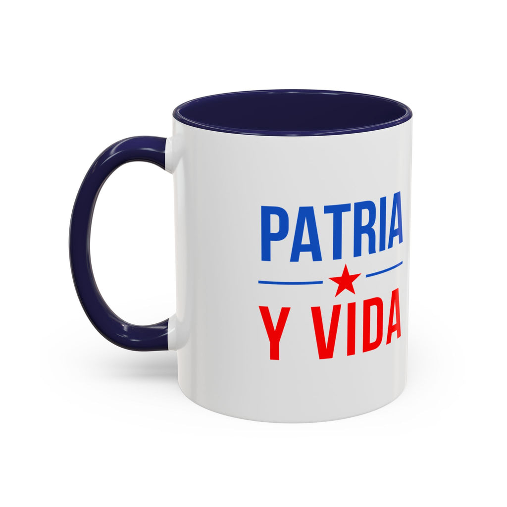 Taza “Patria y Vida” | Taza de Café con Interior de Color 11 oz y 15 oz
