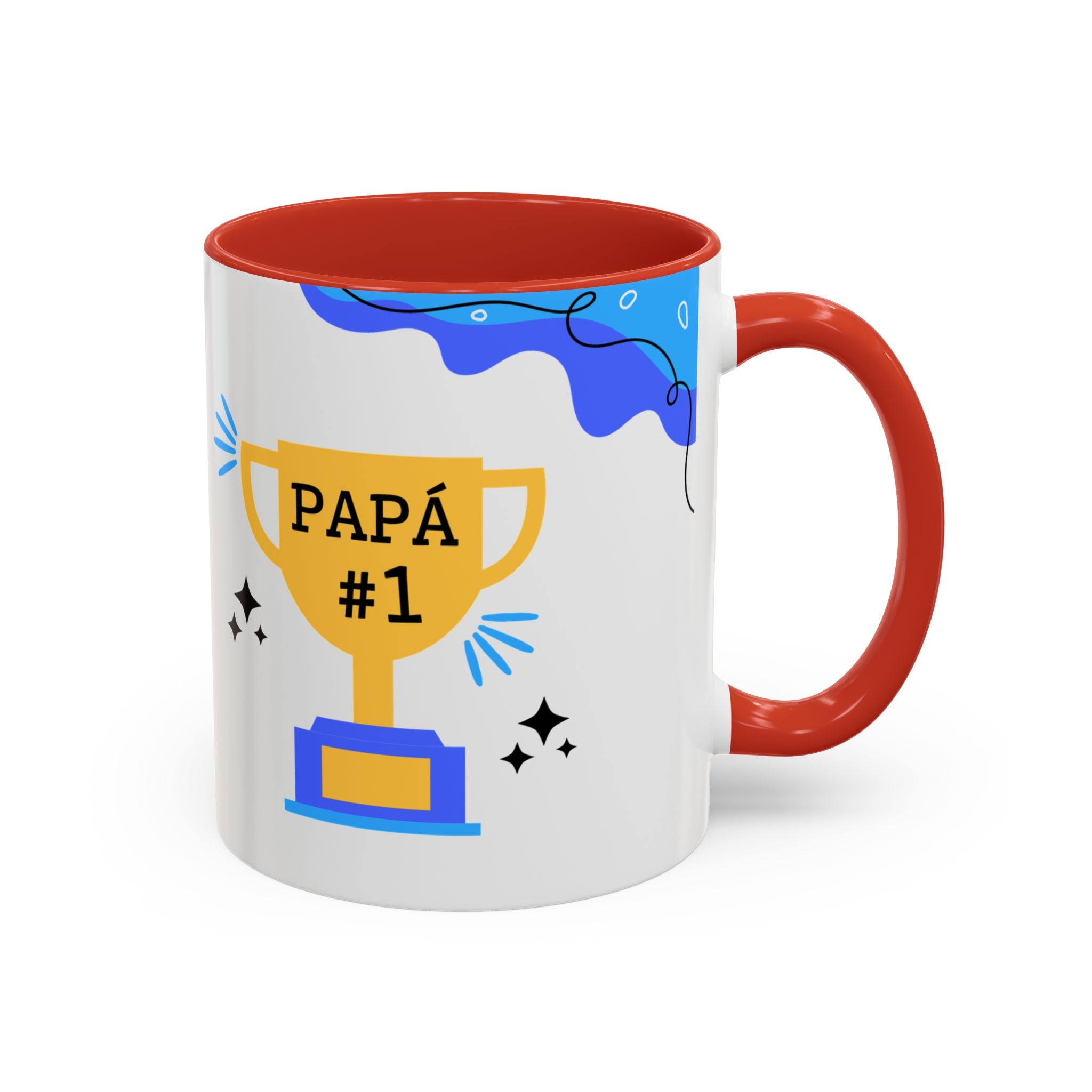 Taza “Feliz Día Papá” | Taza de Café con Interior de Color 11 oz y 15 oz