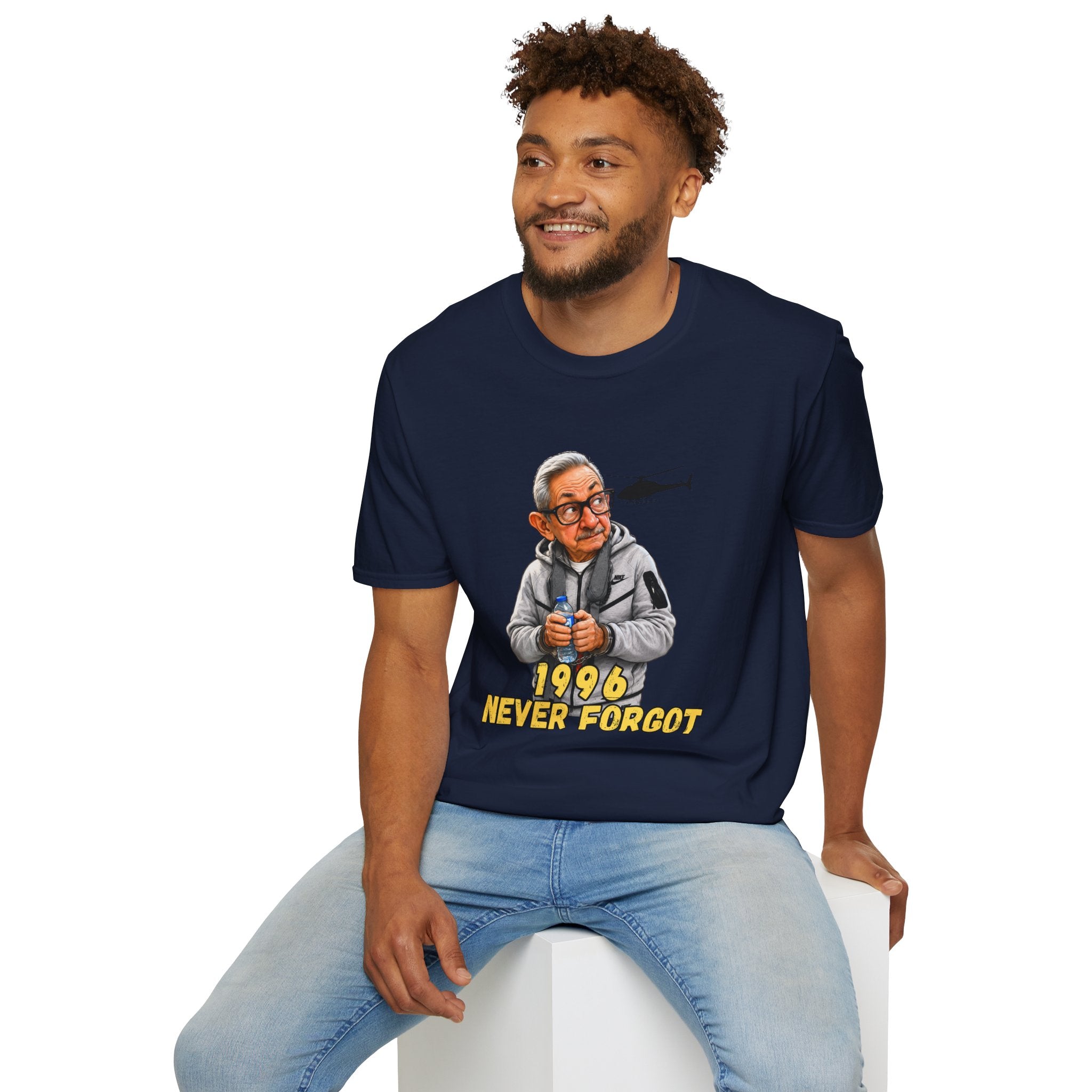 Camiseta “1996 Never Forgot” — Caricatura de Raúl Castro Edición Miami