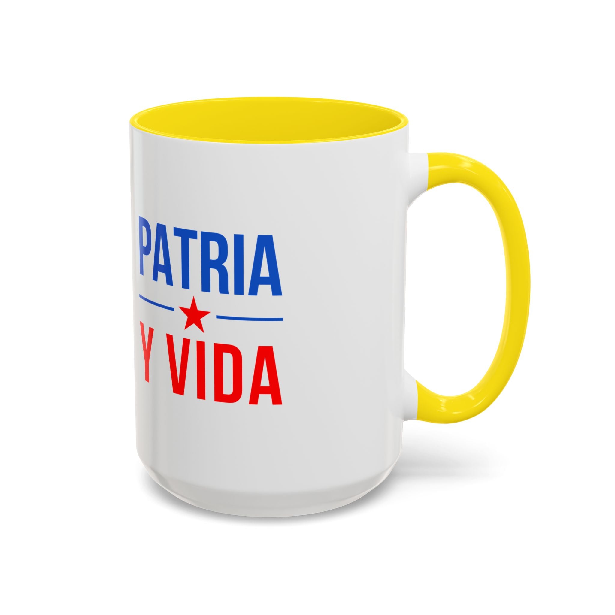 Taza “Patria y Vida” | Taza de Café con Interior de Color 11 oz y 15 oz