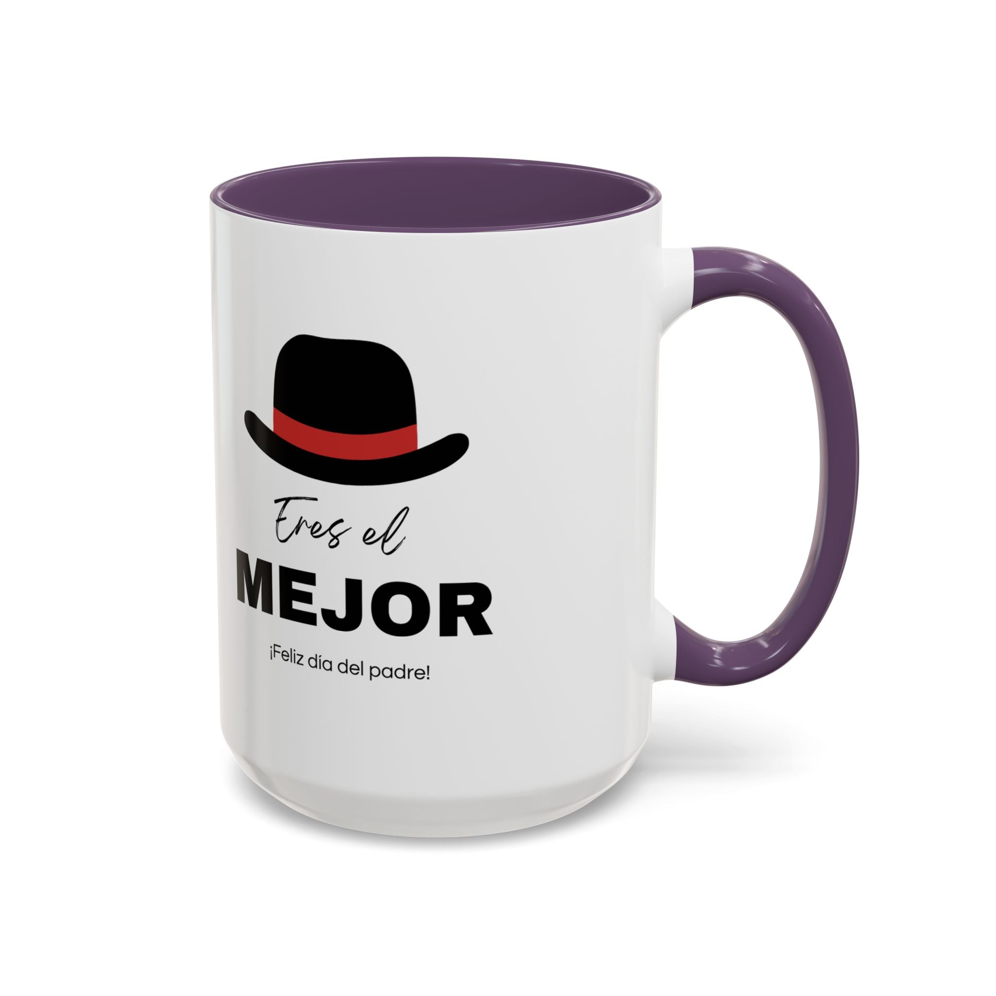 Taza “Feliz Día Papá” | Taza de Café de Cerámica 11 oz y 15 oz con Interior de Color