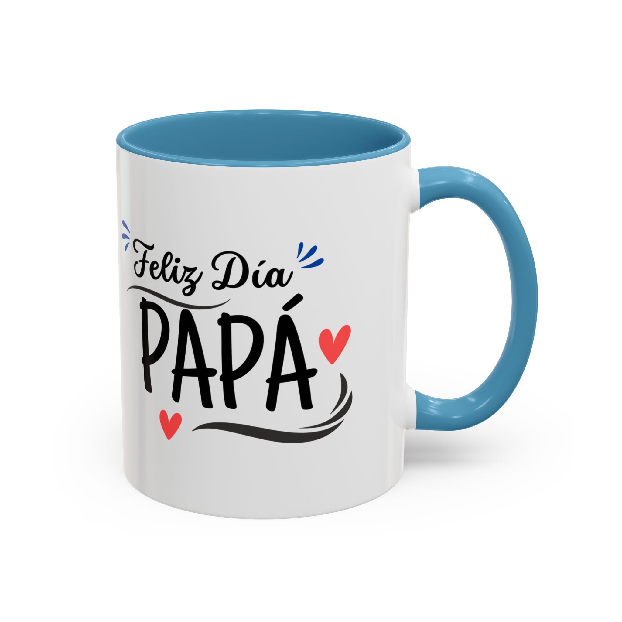 Taza “Feliz Día Papá” | Taza de Café con Interior de Color 11 oz y 15 oz