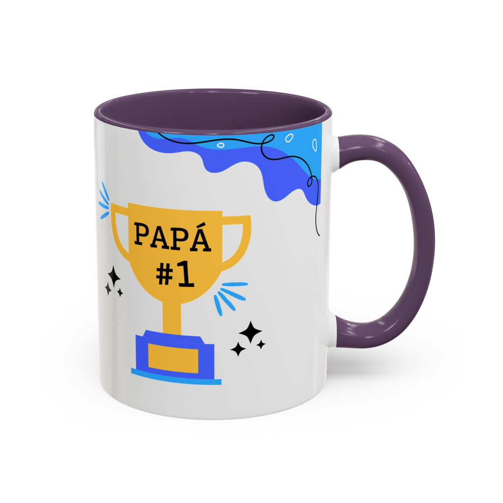Taza “Feliz Día Papá” | Taza de Café con Interior de Color 11 oz y 15 oz