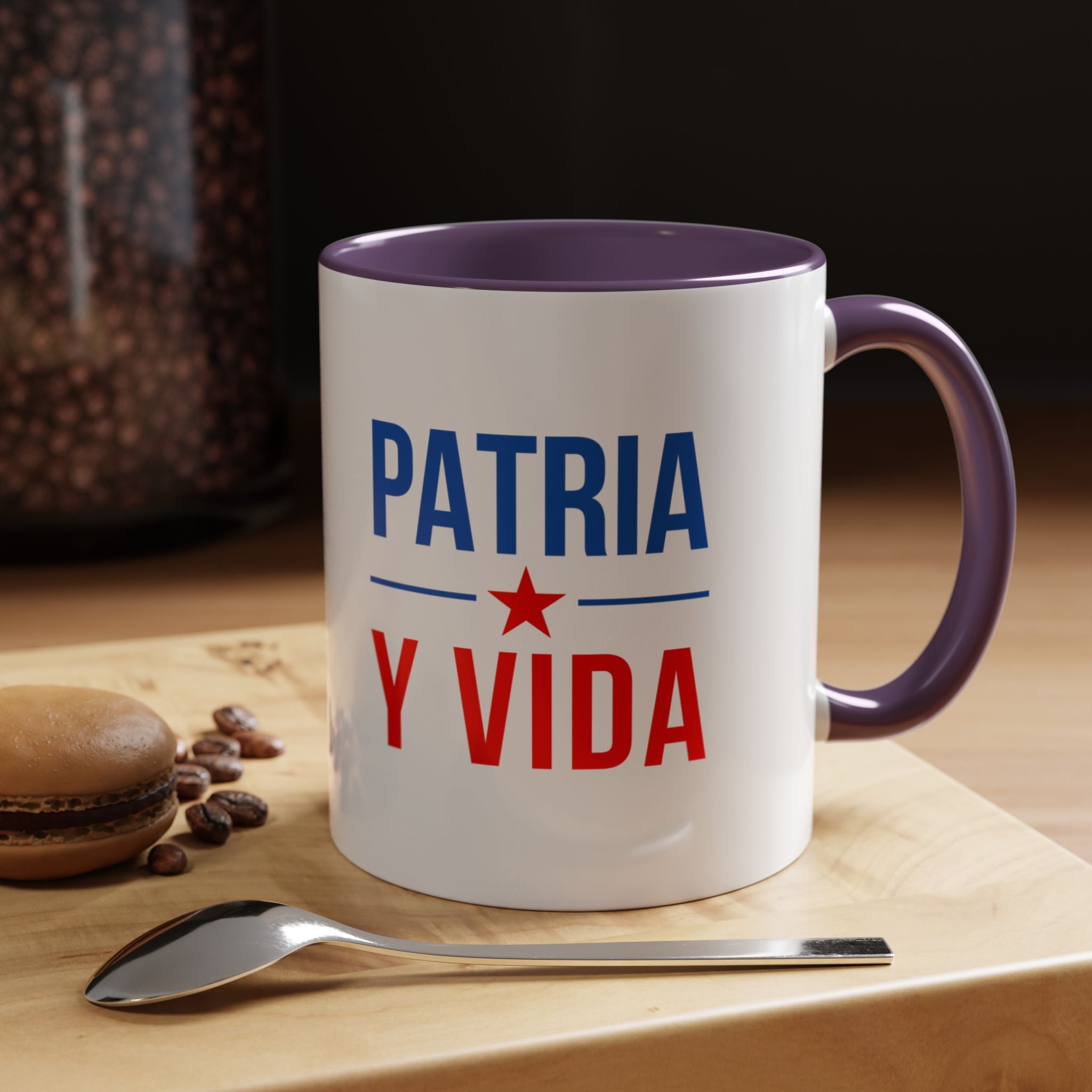 Taza “Patria y Vida” | Taza de Café con Interior de Color 11 oz y 15 oz