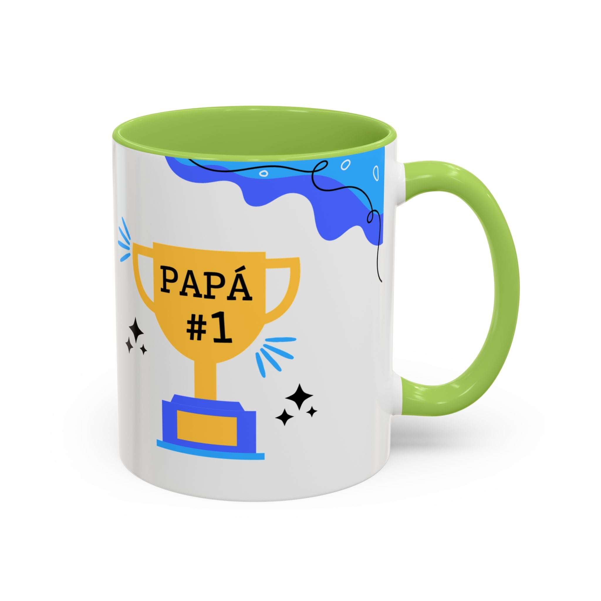 Taza “Feliz Día Papá” | Taza de Café con Interior de Color 11 oz y 15 oz