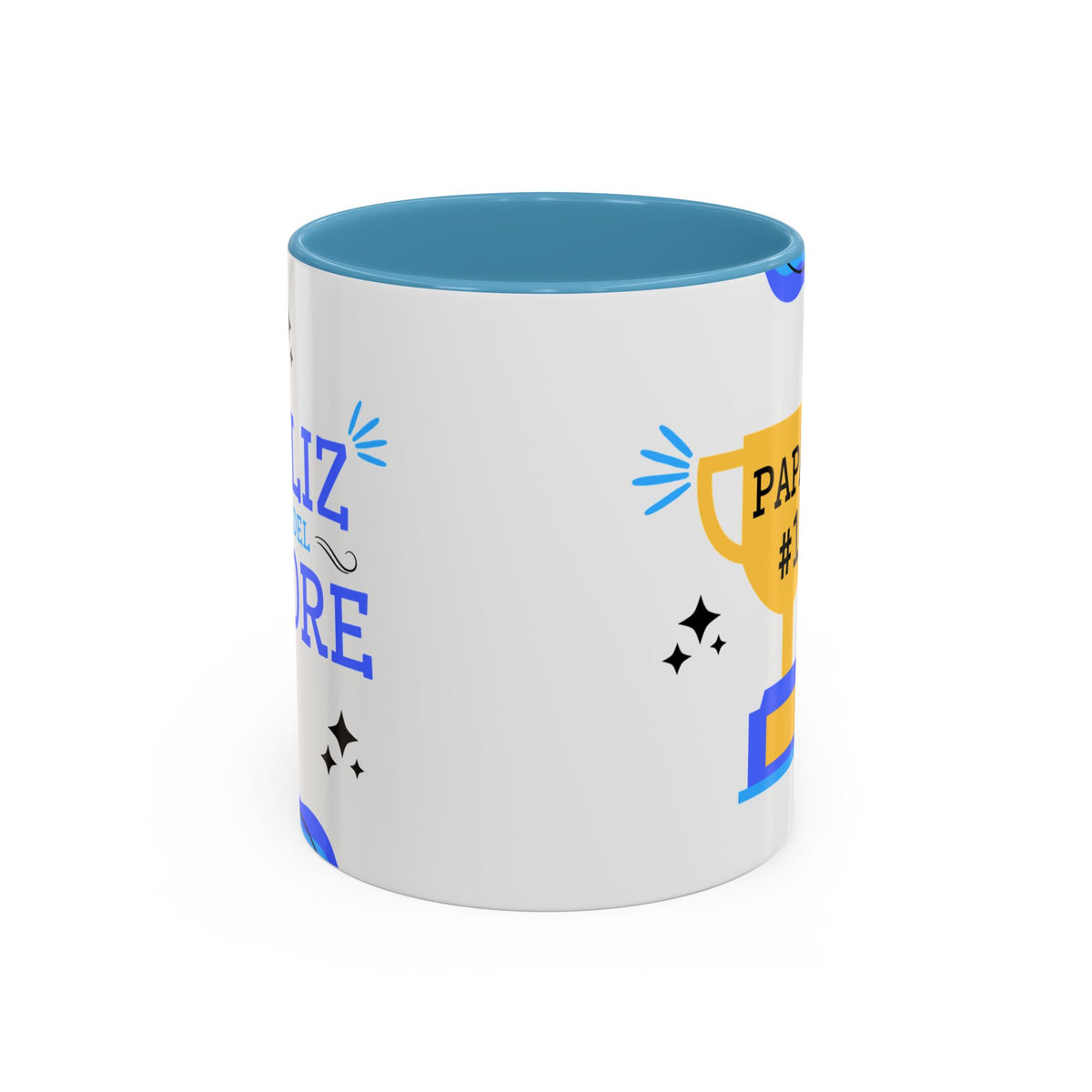 Taza “Feliz Día Papá” | Taza de Café con Interior de Color 11 oz y 15 oz