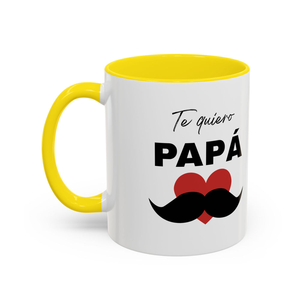Taza “Feliz Día Papá” | Taza de Café de Cerámica 11 oz y 15 oz con Interior de Color