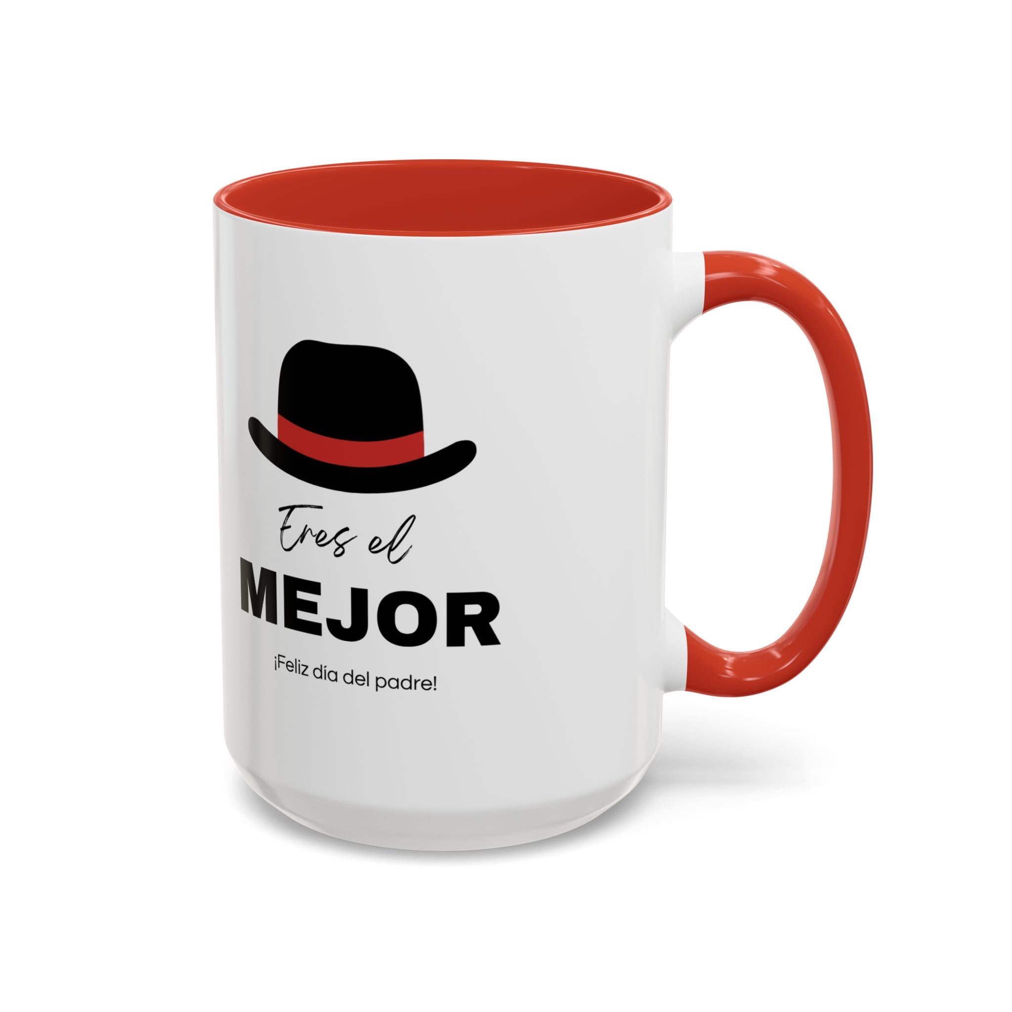 Taza “Feliz Día Papá” | Taza de Café de Cerámica 11 oz y 15 oz con Interior de Color