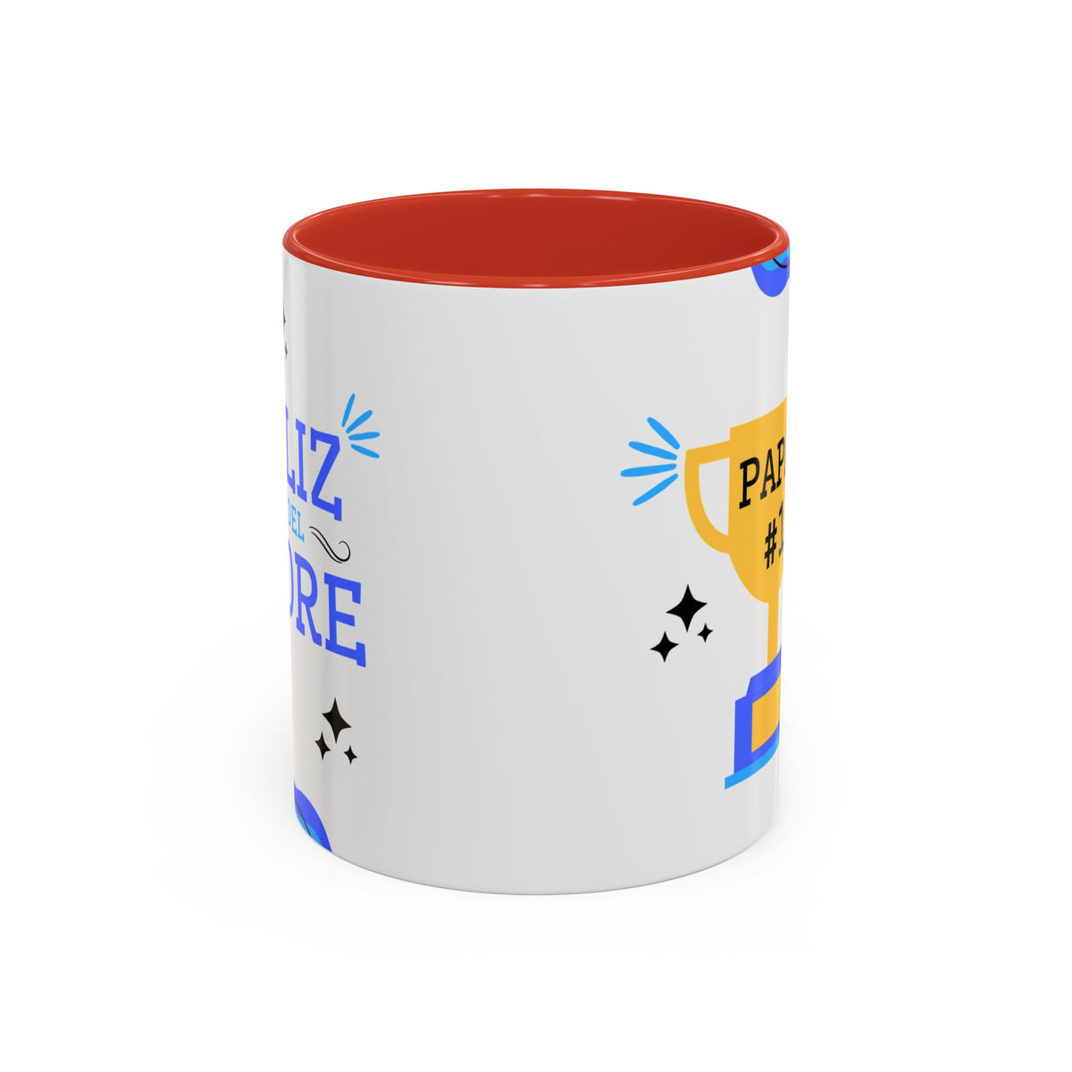 Taza “Feliz Día Papá” | Taza de Café con Interior de Color 11 oz y 15 oz