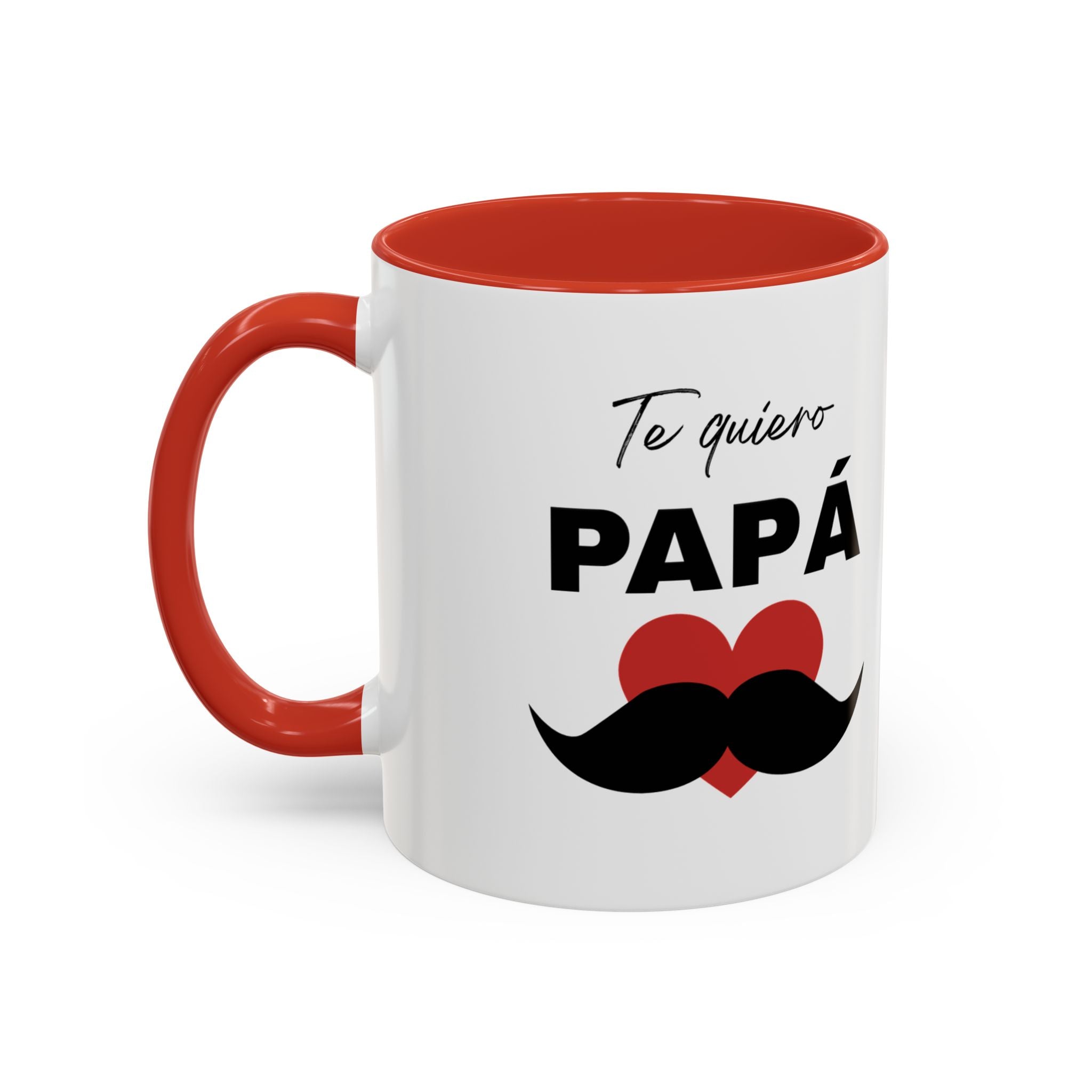 Taza “Feliz Día Papá” | Taza de Café de Cerámica 11 oz y 15 oz con Interior de Color