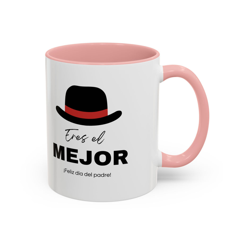 Taza “Feliz Día Papá” | Taza de Café de Cerámica 11 oz y 15 oz con Interior de Color
