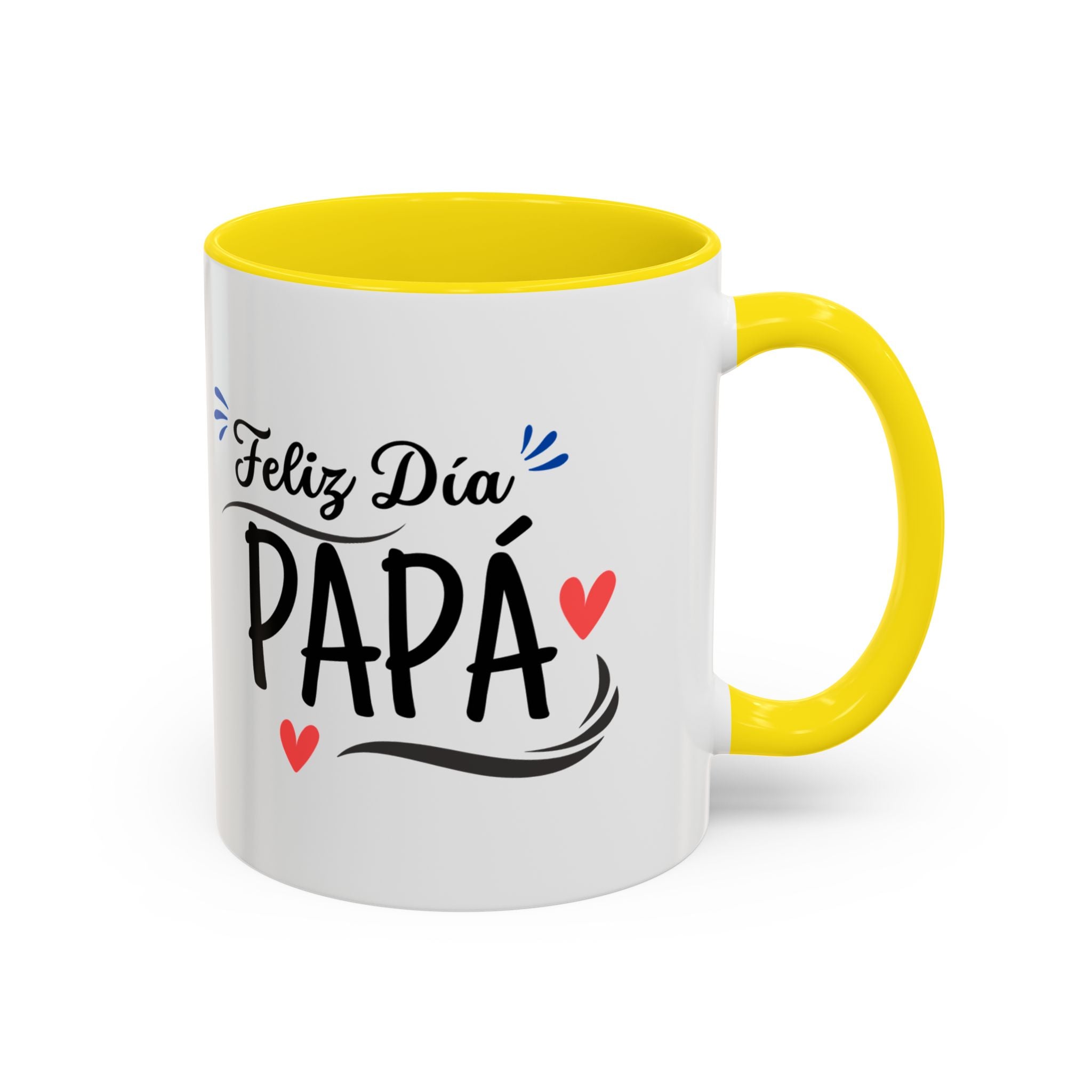 Taza “Feliz Día Papá” | Taza de Café con Interior de Color 11 oz y 15 oz