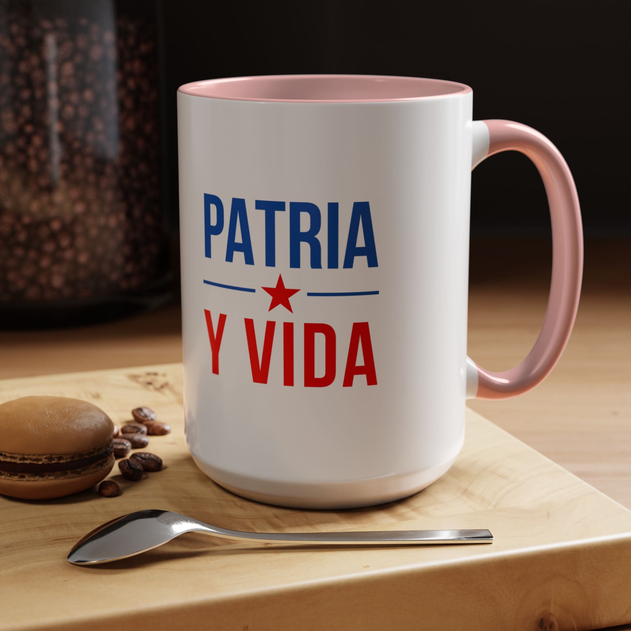 Taza “Patria y Vida” | Taza de Café con Interior de Color 11 oz y 15 oz