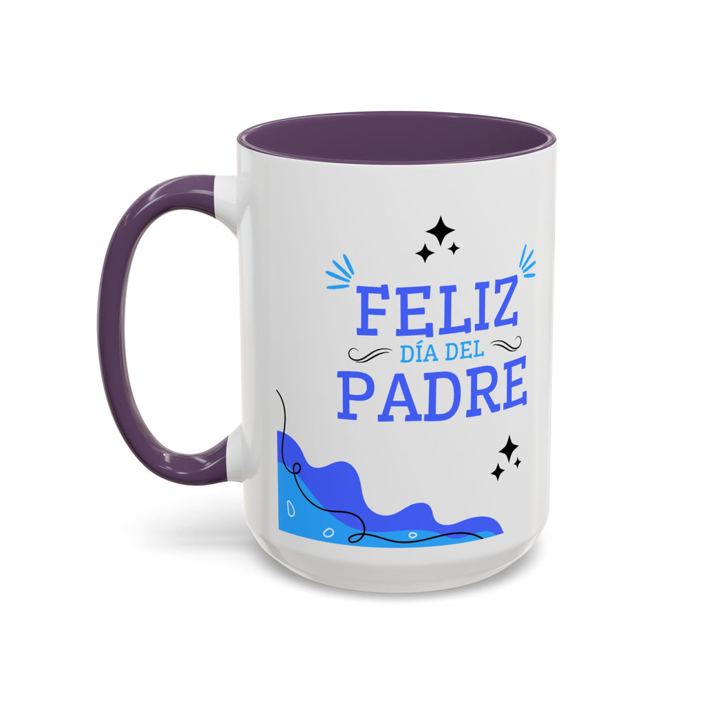 Taza “Feliz Día Papá” | Taza de Café con Interior de Color 11 oz y 15 oz