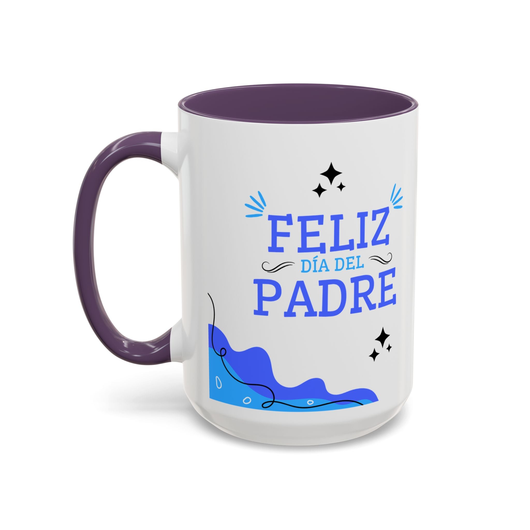 Taza “Feliz Día Papá” | Taza de Café con Interior de Color 11 oz y 15 oz