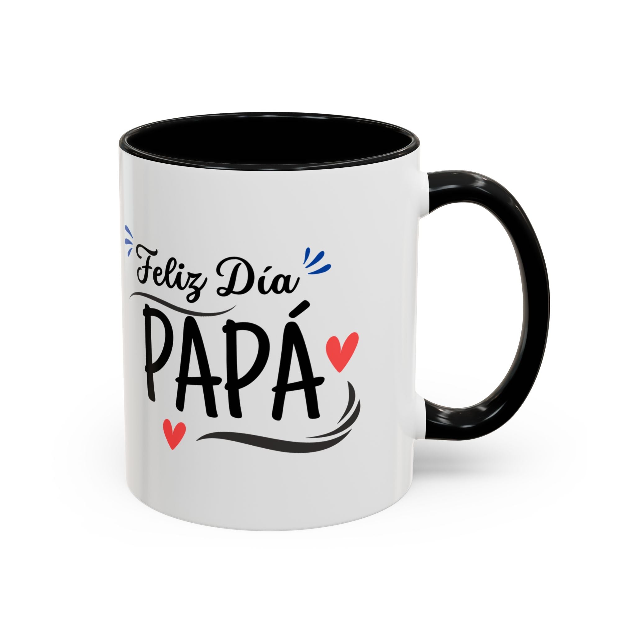Taza “Feliz Día Papá” | Taza de Café con Interior de Color 11 oz y 15 oz