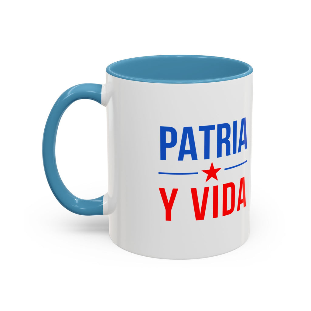 Taza “Patria y Vida” | Taza de Café con Interior de Color 11 oz y 15 oz