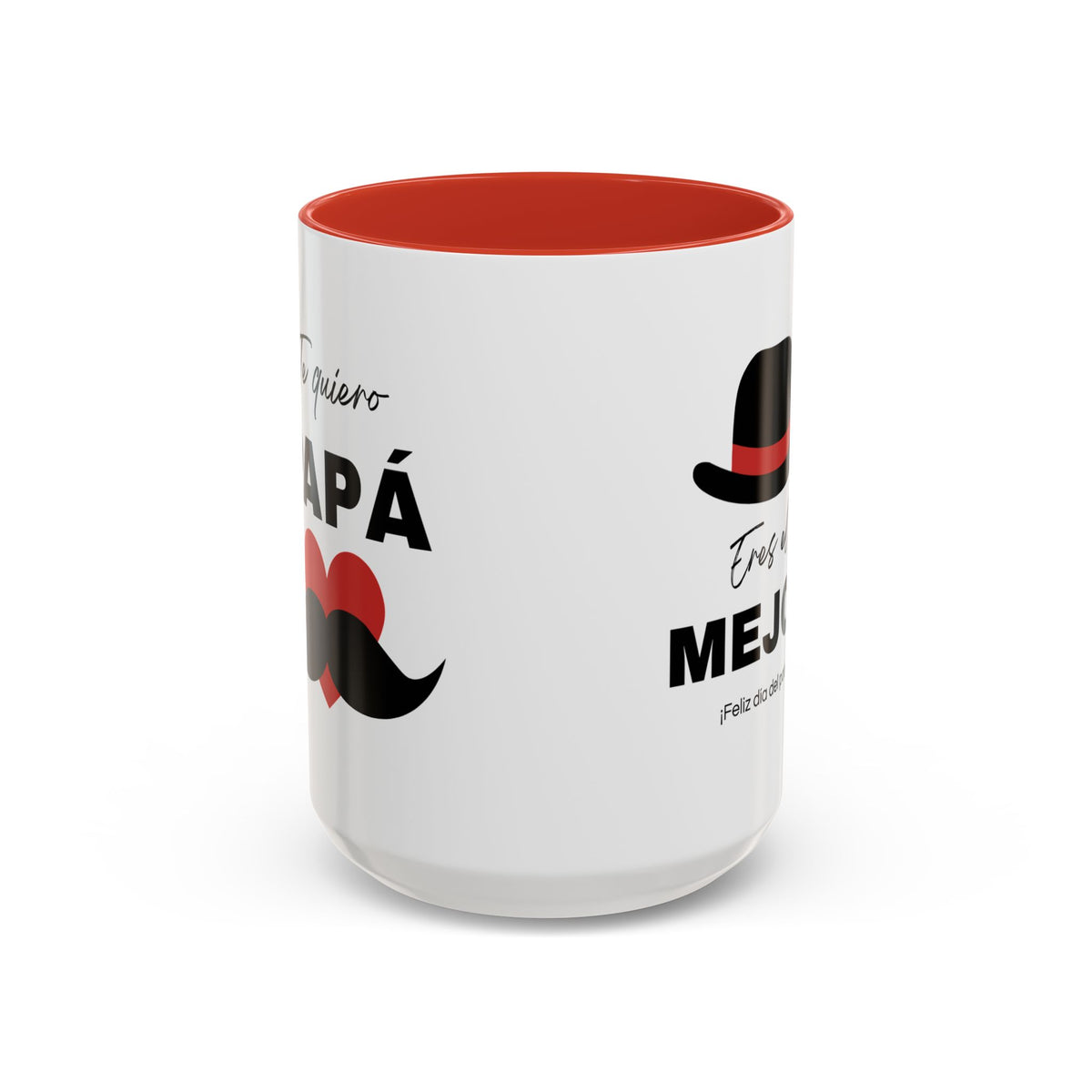 Taza “Feliz Día Papá” | Taza de Café de Cerámica 11 oz y 15 oz con Interior de Color