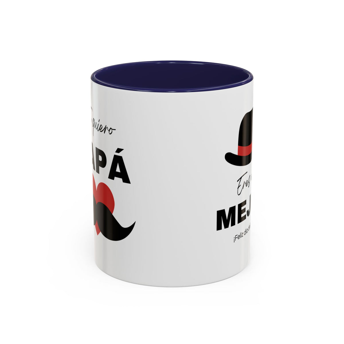 Taza “Feliz Día Papá” | Taza de Café de Cerámica 11 oz y 15 oz con Interior de Color