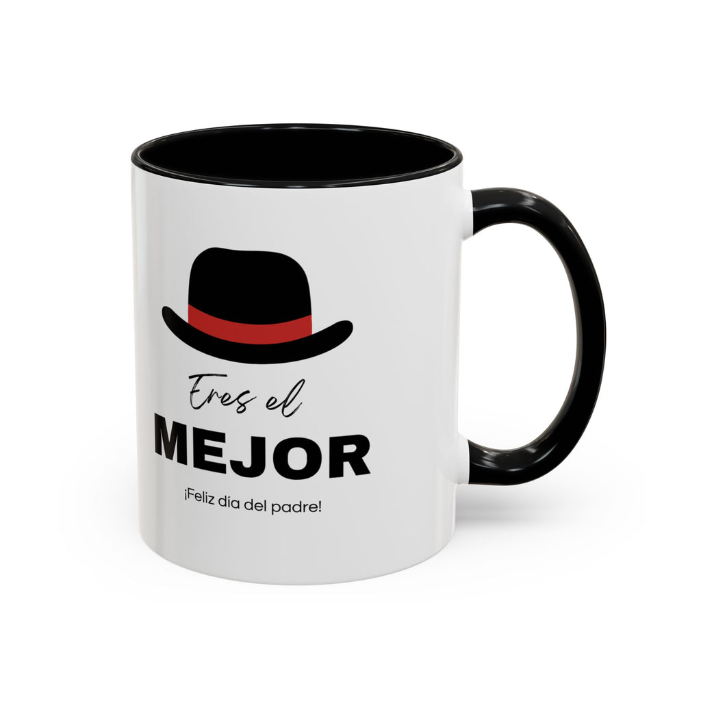 Taza “Feliz Día Papá” | Taza de Café de Cerámica 11 oz y 15 oz con Interior de Color