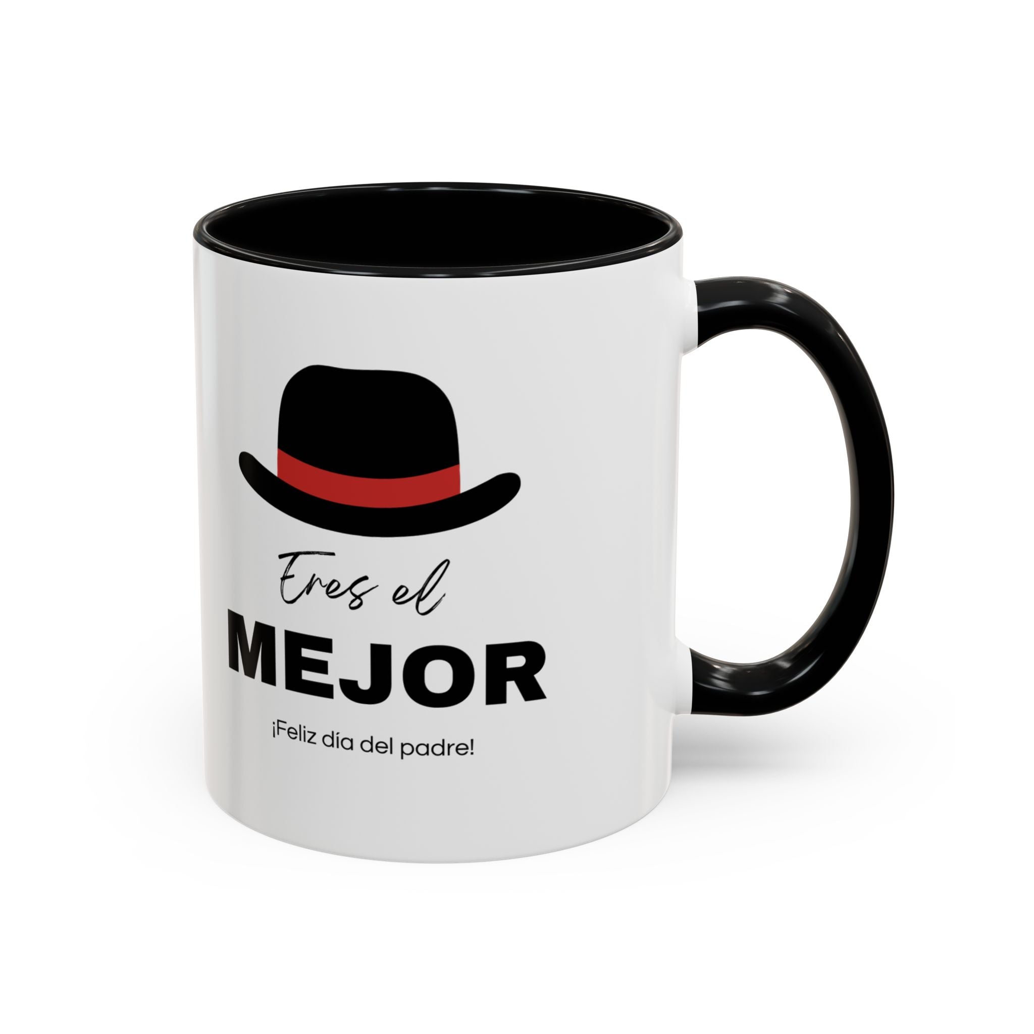 Taza “Feliz Día Papá” | Taza de Café de Cerámica 11 oz y 15 oz con Interior de Color