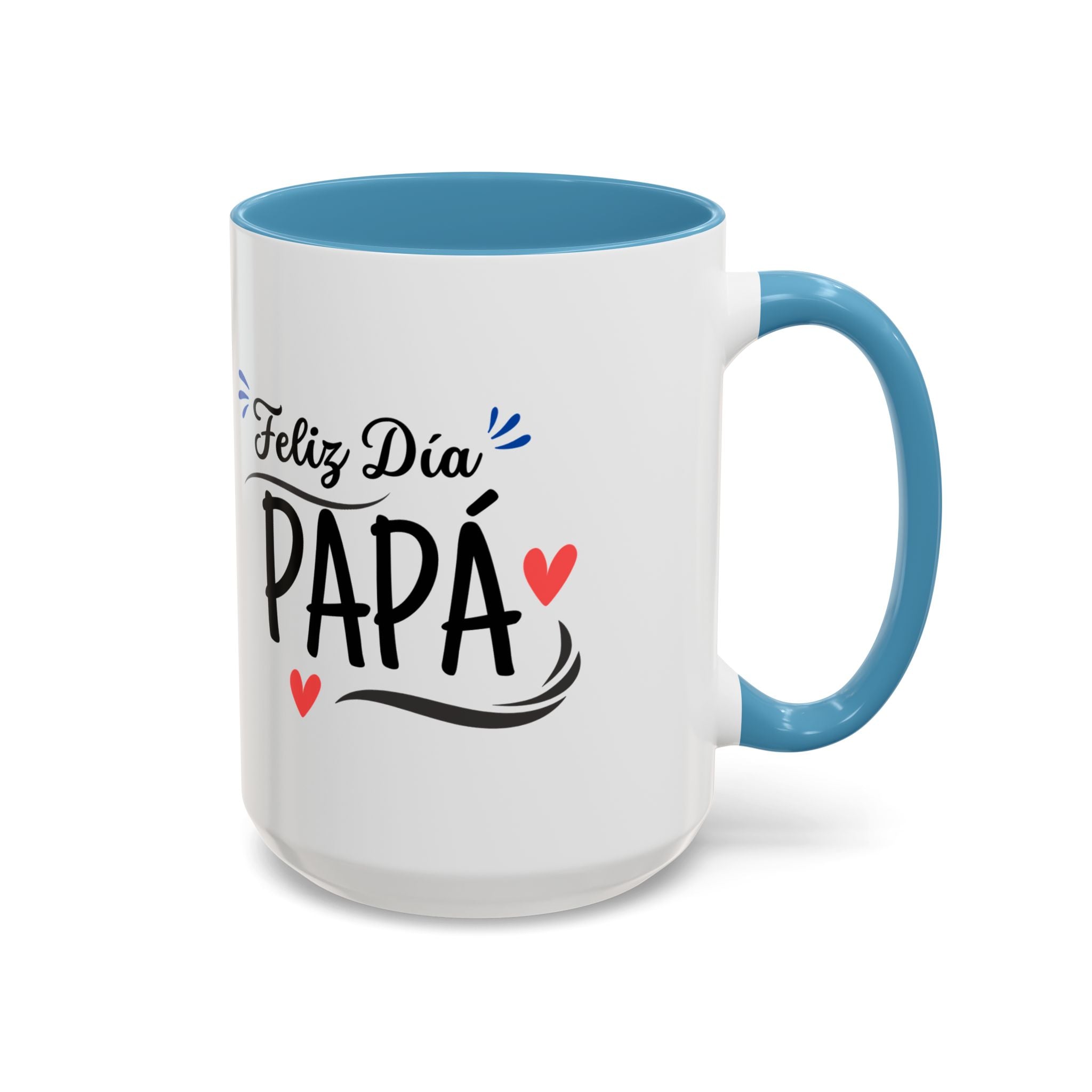 Taza “Feliz Día Papá” | Taza de Café con Interior de Color 11 oz y 15 oz