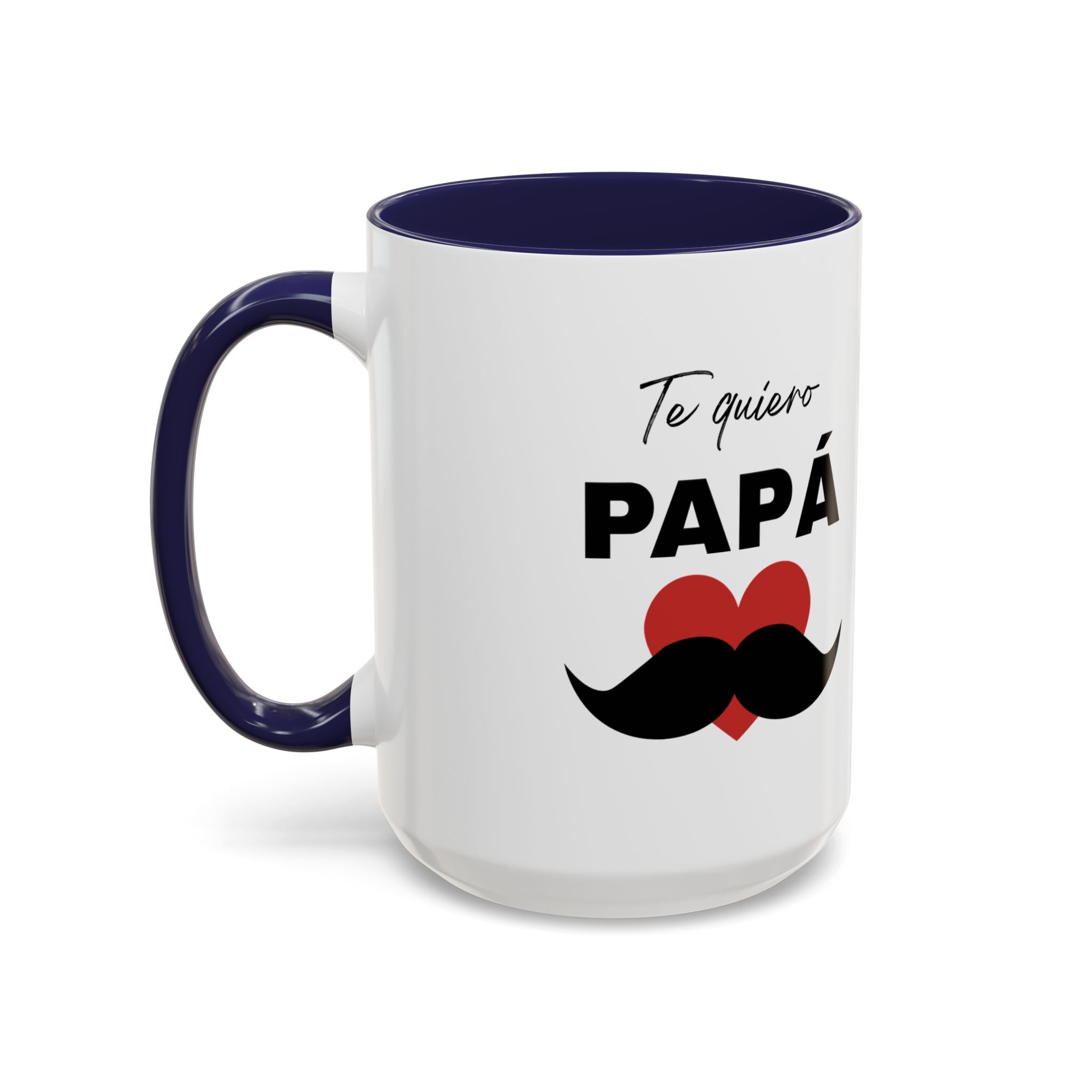 Taza “Feliz Día Papá” | Taza de Café de Cerámica 11 oz y 15 oz con Interior de Color