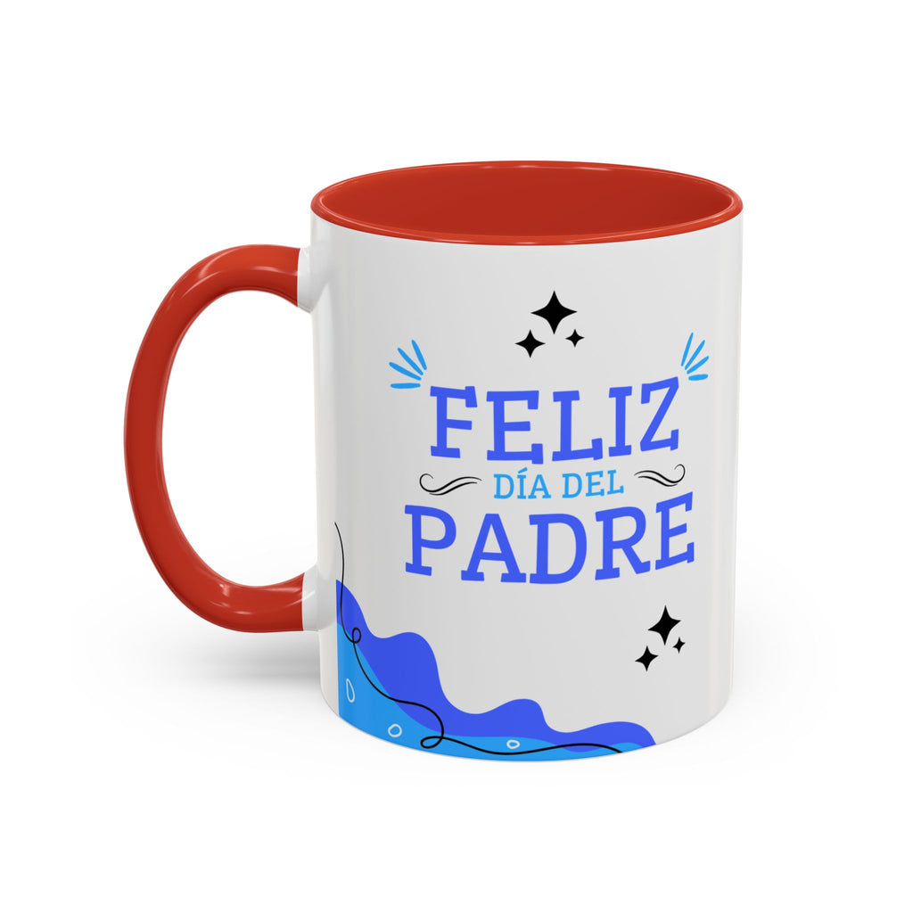 Taza “Feliz Día Papá” | Taza de Café con Interior de Color 11 oz y 15 oz